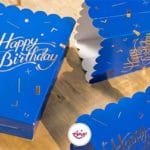 ظرف پاپ کورن آبی طلا کوب