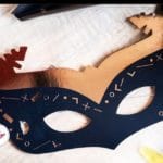 نقاب مشکی طلا کوب