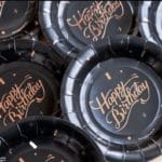 بشقاب مشکی طلا کوب