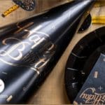 کلاه تولد مشکی طلا کوب