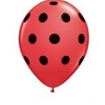 بادکنک قرمز خالدار مشکی