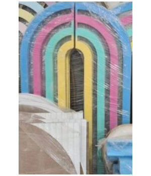 بکگراند چوبی رنگین کمان 4 هلال