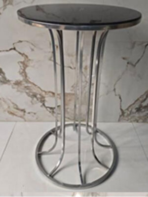 میز طرح ستونی گرد رنگ کوره ای